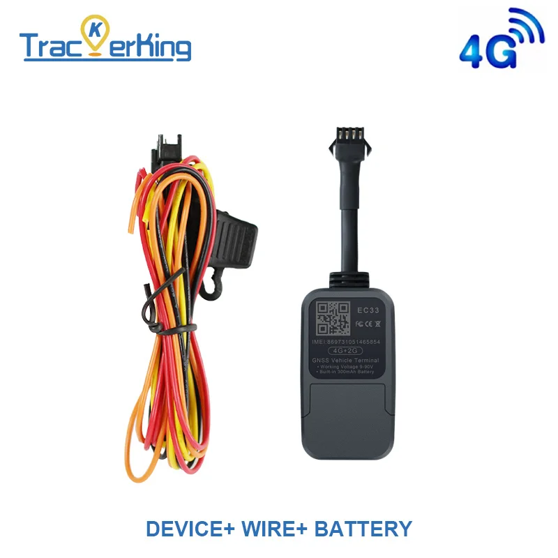TrackerKing EC33Pura 4G GPS Car/Motor/Bike Tracking Device High Anti-Interference J16 Tracker Rastreador