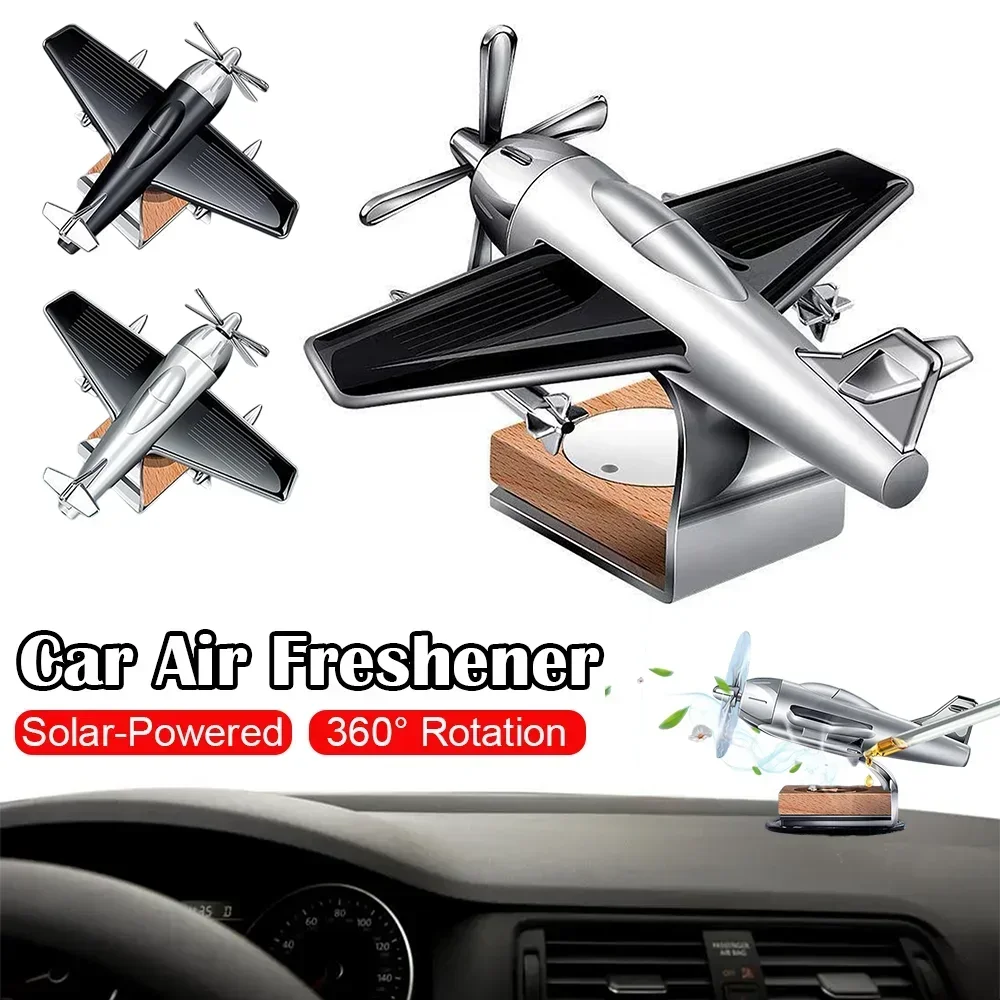 Creative Car Air Freshener Solar Aircraft Decoration Mini Car Perfume Lasting Fragrance Car Airplane Ornament Auto Accessories