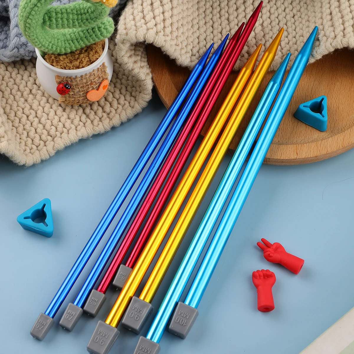Knitting Needles Knitting Supplies Knitting Material Knitting Craft Supplies 14PCS Stainless steel Knitting Needles Set Pointed Knitting Needles Crochet Supplies Beginners Handmade(2-10mm）