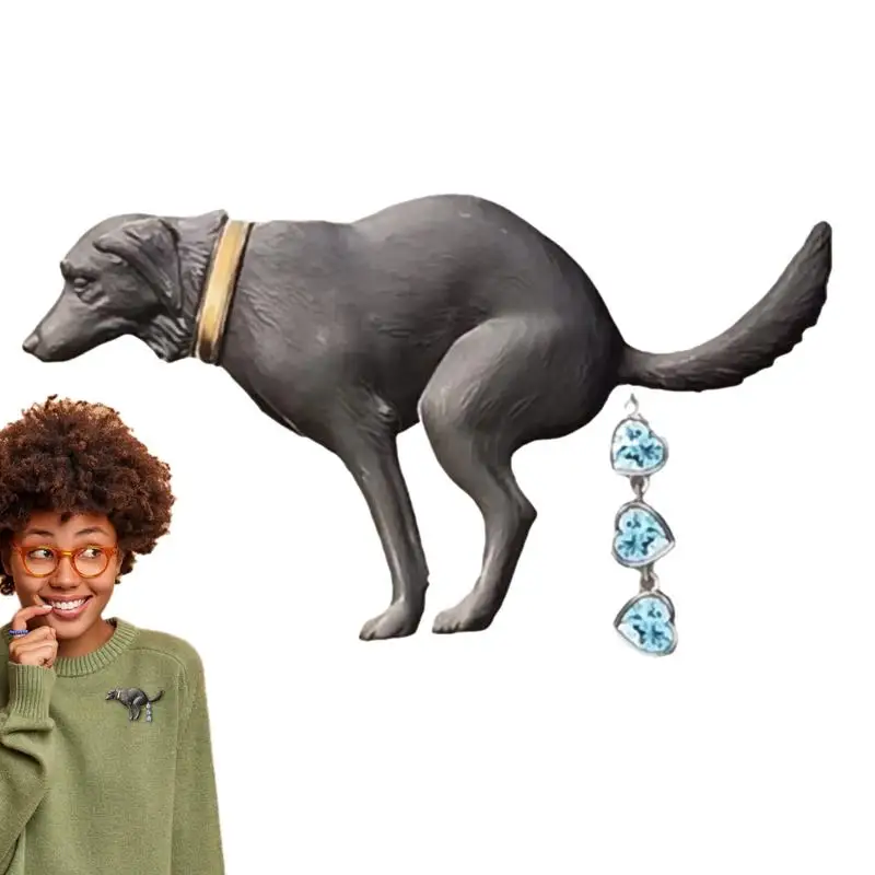 

Quirky Dog Brooch Dog Poop Design Sweater Pin Attractive Women's Brooch Quirky Brooch No Scratches For Sweaters Jackets Blouses