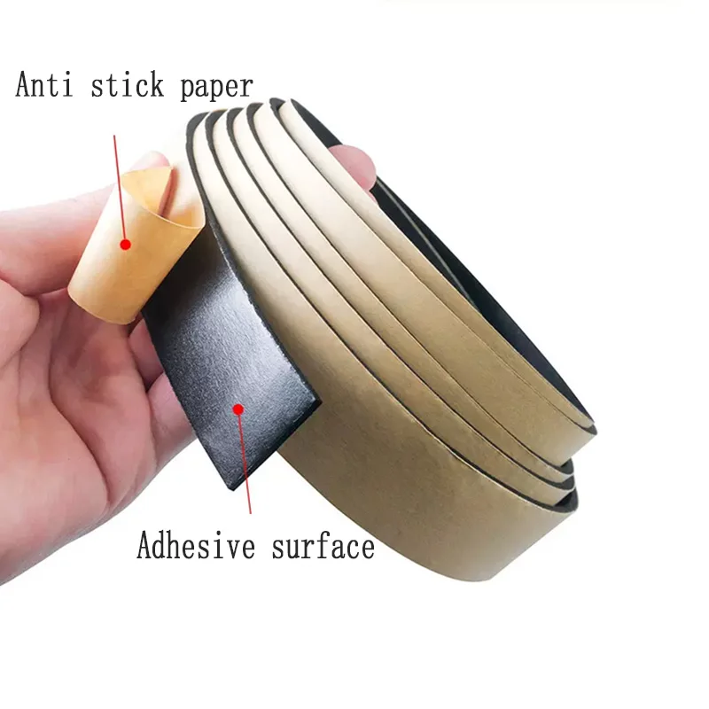 Door Seal Strip Sealing Strip Tape Window Seal Strip Sealing Tape Rubber Seal Strip Sealing Strip 10M Foam Strip Strong Backing Adhesive Self-Adhesive Sponge Strip Sound Insulation Anti-Collision