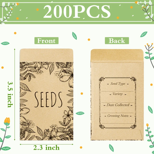 Garden Seed Envelope Templates
