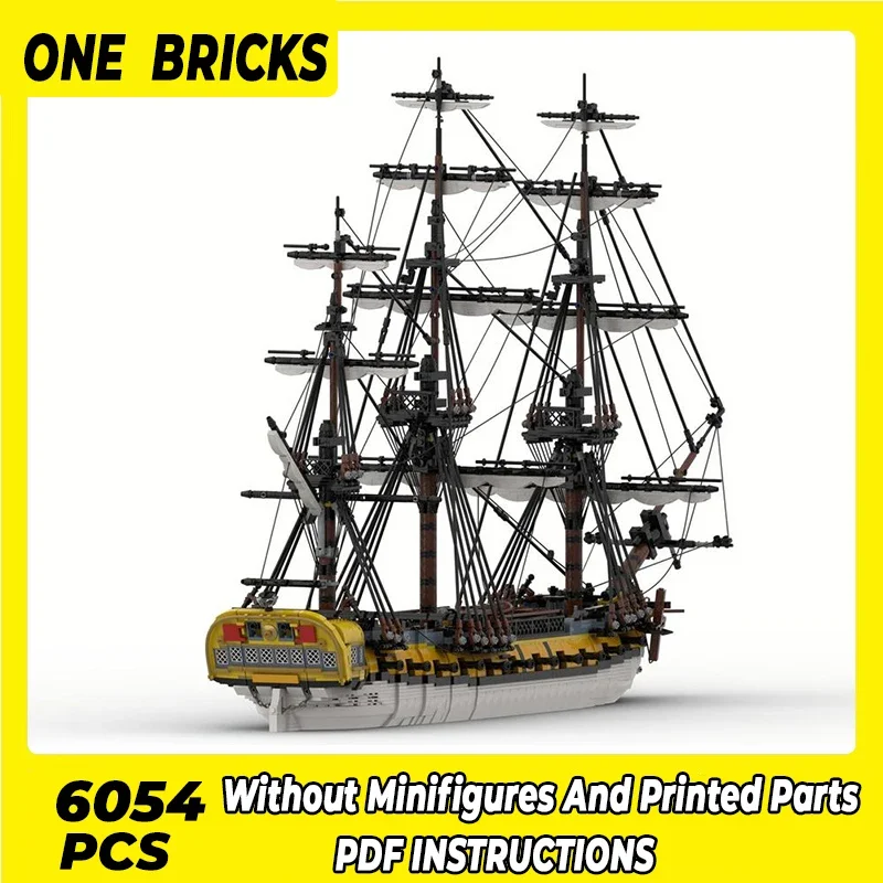 

Moc Building Bricks Military Ship Model Spanish Frigate Hermonia Technology Modular Blocks Gift Christmas Toys DIY Sets Assembly