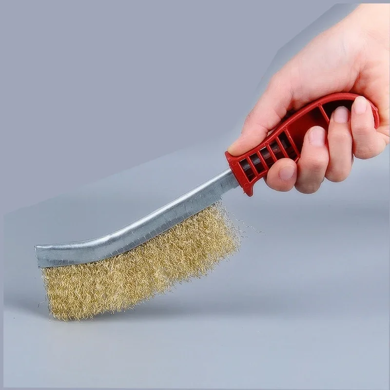 Wire Brushe Multi-function Brass Plated Steel Wire Stainless Steel Kitchen Grill Cleaner BBQ Brush Rust Removal Tools cleaning brush wire brush stainless steel wire brush wire cleaning brush cleaning tool