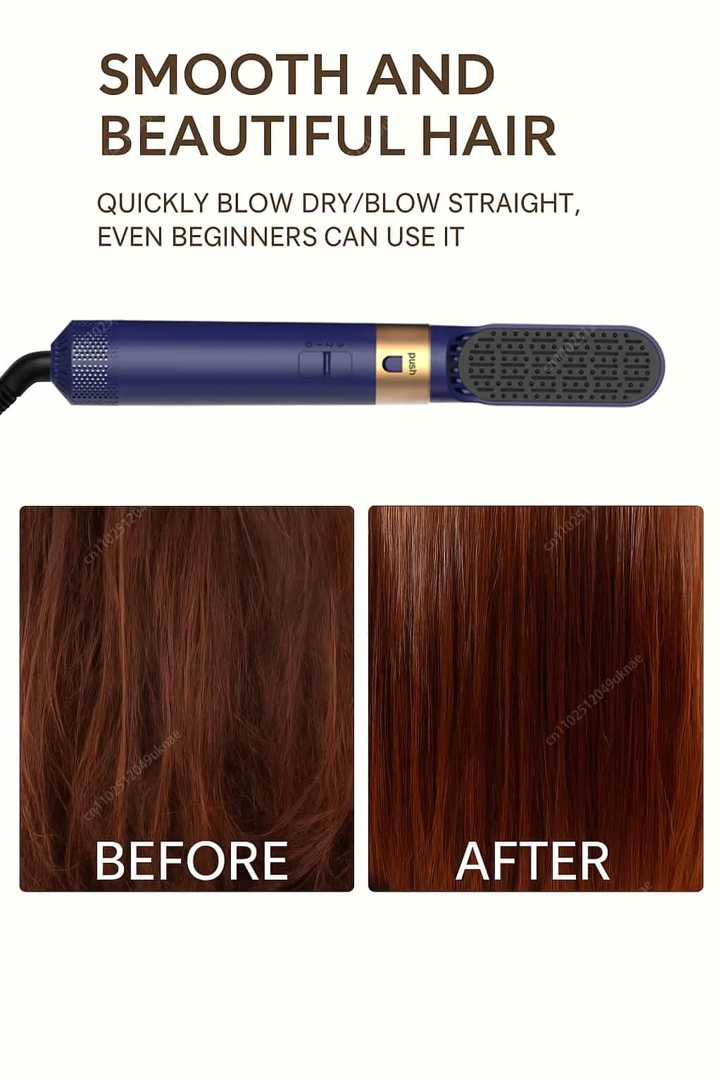 10 5-in-1-Haartrockner, Heißluftkammbürste mit Lockenstab, Haarglätter für Locken, Glätten und Volumen im Salon-Stil – Detail 16