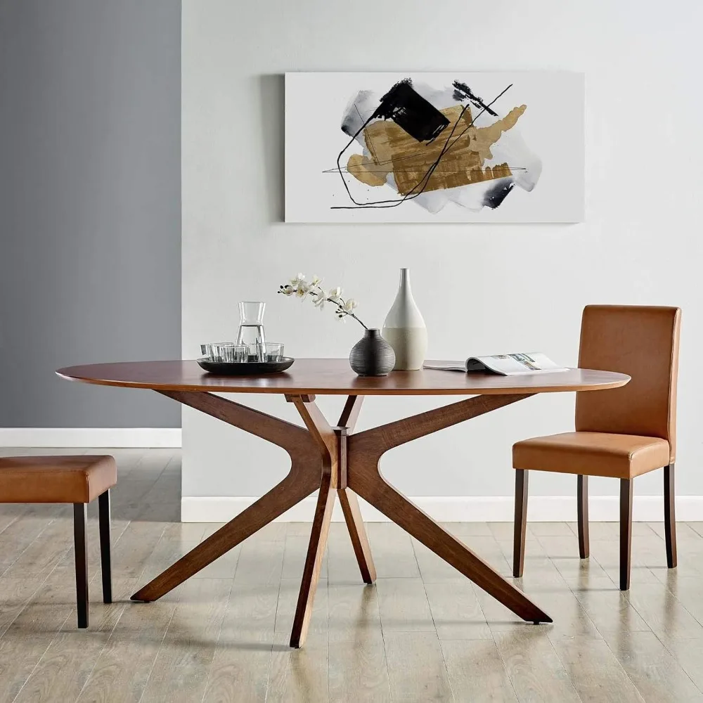 Crossroads 71" Oval Wood Dining Table 2