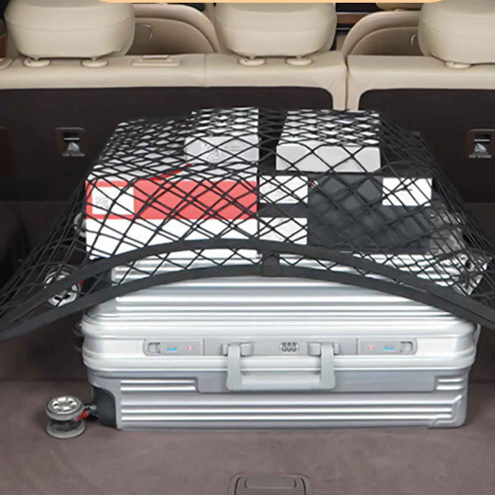 General Car Trunk Luggage Net Car Seat backrest Trunk Storage Net Bag Cargo Luggage Elastic Mesh Trunk Net Auto Luggage Mesh
