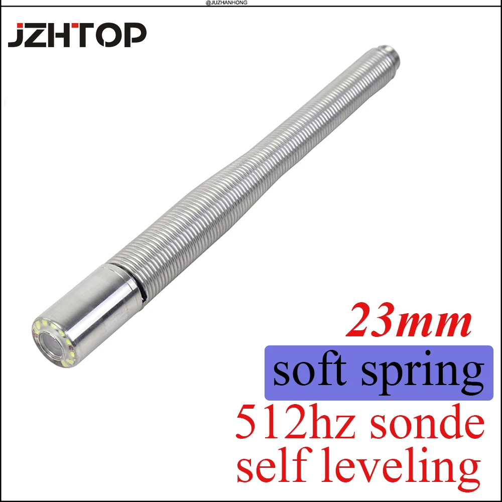 23mm Pipe Video Inspection Camera Head Self Leveling 512hz Sonde Soft Long Spring Locator Transmitter Spare Parts WOPSON 23mm self leveling 512hz transmitter pipe locator pipe drain sewer inspection camera head replacement repair long spring