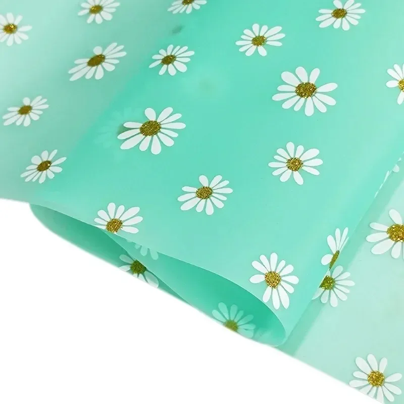 46x135cm Translucent Jelly Vinyl Frosted Glitter Daisy Flower Printed TPU  Film for Hair Bows Clips Sewing Handbags Making 0.4mm - AliExpress