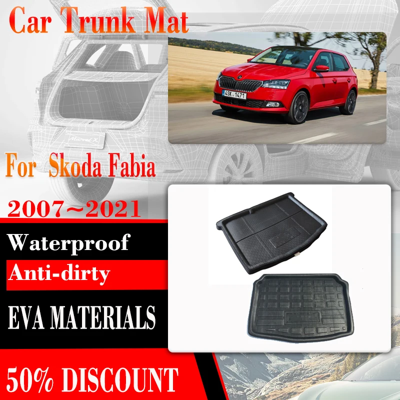 

Car Trunk Storage Pad For Skoda Fabia 2007~2021 Waterproof Rug Rear Trunk Mat Tray Carpet Mud Tapete Automotivo Auto Accessories