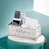 1Pcs Victorian Decor Facial Tissue Box Holder Cover Bathroom Office, Silver Plastic Tissue Holder 1
