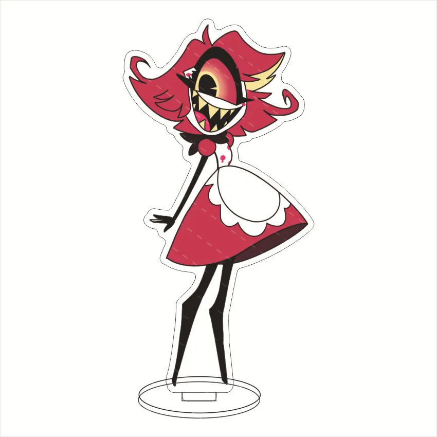 Figura anime Hazbin Hotel in acrilico Alastor/Angel Dust/Charlie Morningstar /Vaggie, statua modello da tavolo, figure in piedi