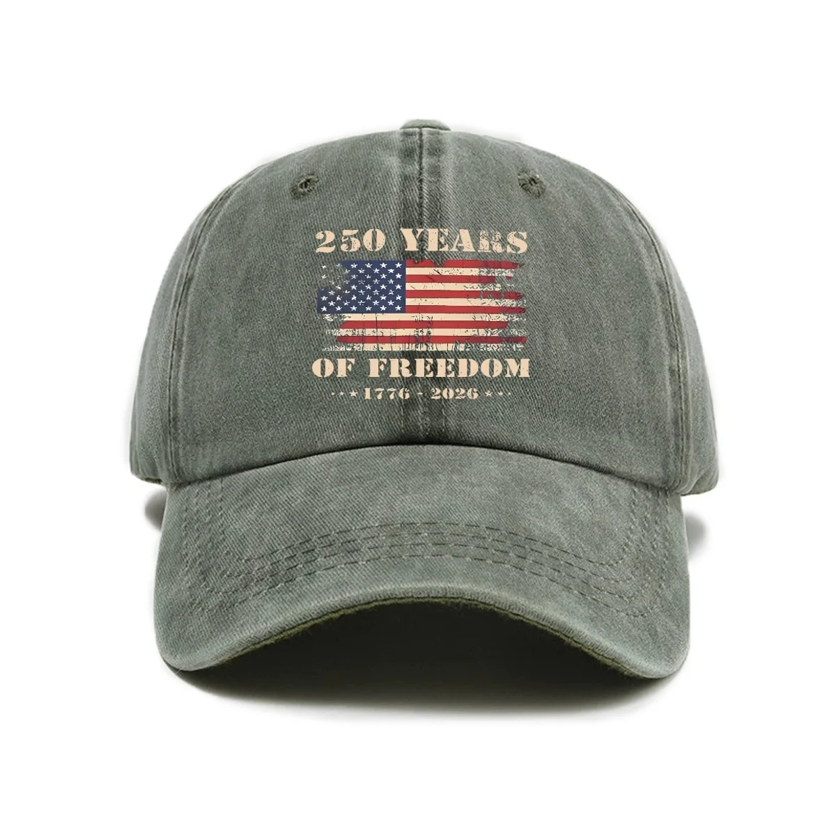 1 Stück US 250th Anniversary Cap, gewaschene bedruckte Kappe, Unisex, verstellbare Retro-Patriotische Kappe, US 250th Anniversary Tribute Trucker Hat – Detail 9