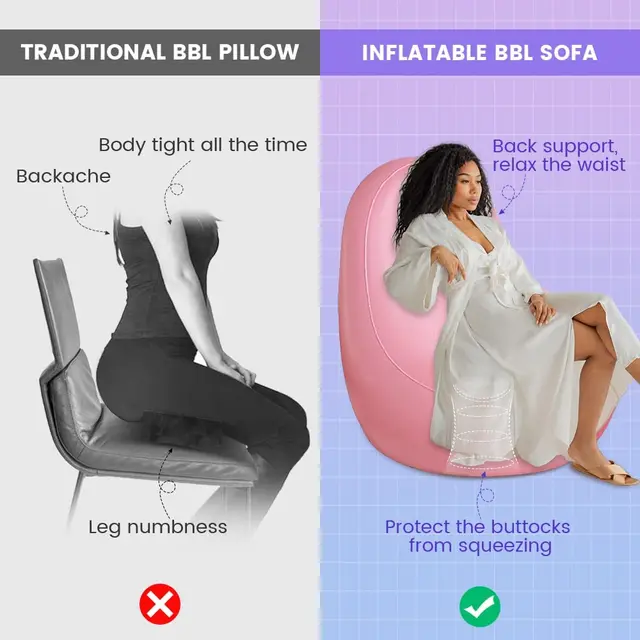 Inflatable bbl air chair with hole for fast brazilian butt lift surgery  recovery - Yiwu Runda E-commerce Company