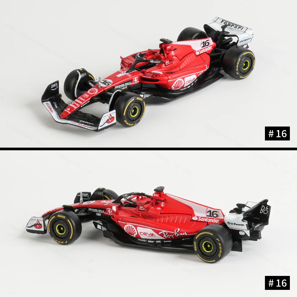 Bburago 1:43 2023 Ferrari SF23 Las Vegas #16 #55 F1 Racing Formula Car Static Simulation Diecast Alloy Model Car 4