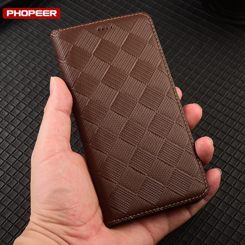 Genuine Leather Flip Wallet Phone Case Cover