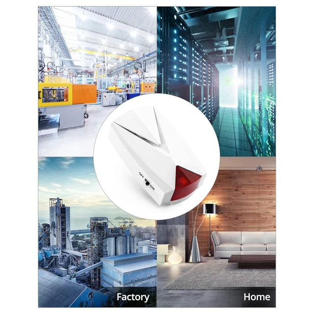 Power Failure Alarm, 118 Db Loud Siren with LED Light, 110V to 220V, Off/on Alert, 1 Pack,US Plug 5