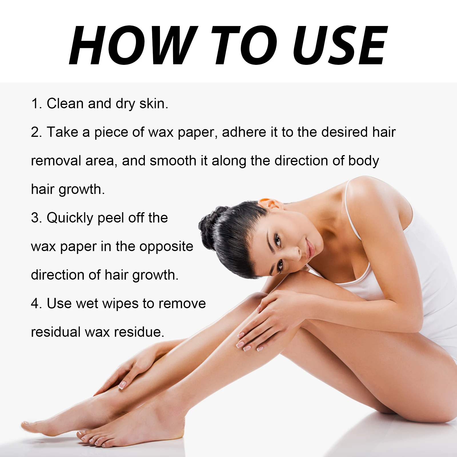 Hair Removal Wax Strips Quick Remove Armpit Leg Body Hair Temperate Painless Double Sided Moisturizing Cold Waxing Wipe Stickers 6