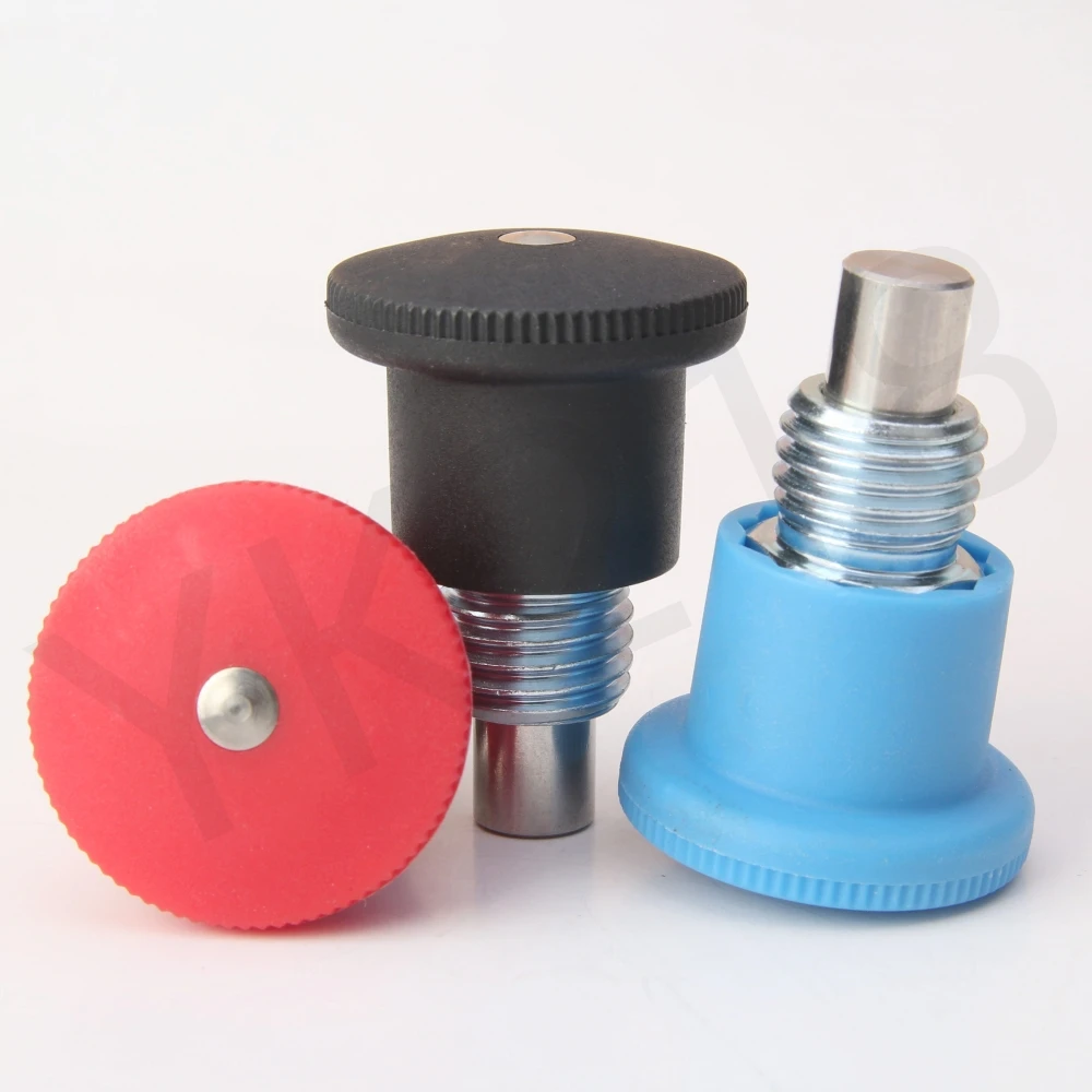 Large Stock YK218 Three Colors Plastic Knob Position Dowel Spring Locating Indexing Plungers With Locking Nose