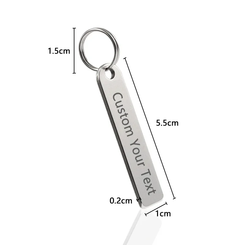 Customized Laser Engraved Stainless Steel Keychain - Unique Personalized Gift