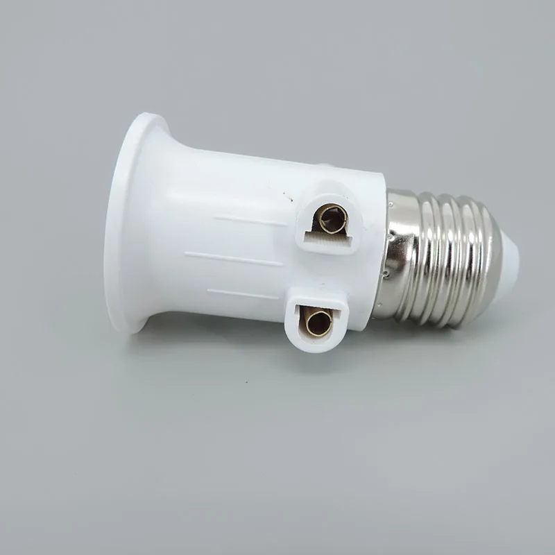 AC 100-240V E27 to E27 2-pin EU plug cable Connector LED Bulb Lamp Adapter ABS Holder Base Screw Light power Socket converter Q1