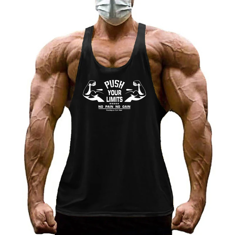 Gilet Canotta Stringer Uomo Palestra Bodybuilding - Senza Maniche In Cotone