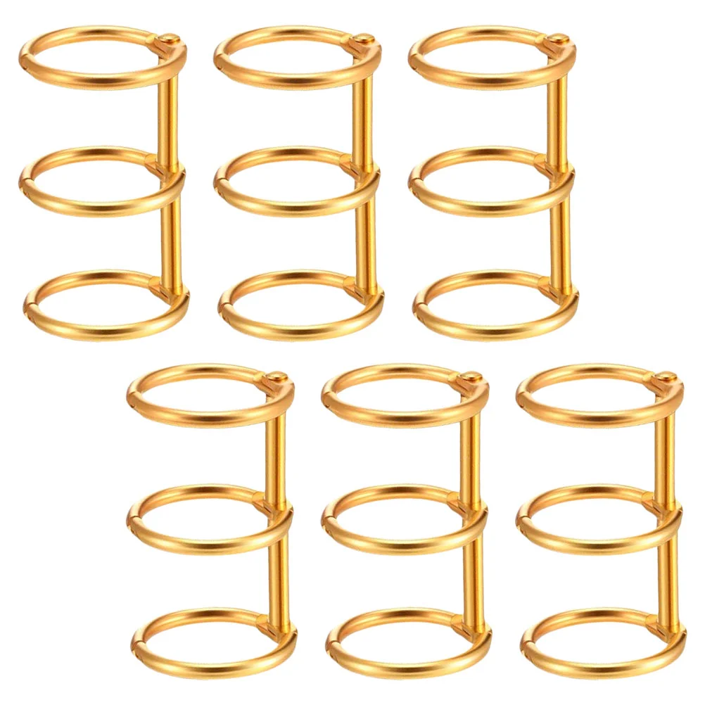 

6pcs Loose-leaf Notebook Coils Binding Coils Writing Notebook Ring Binder