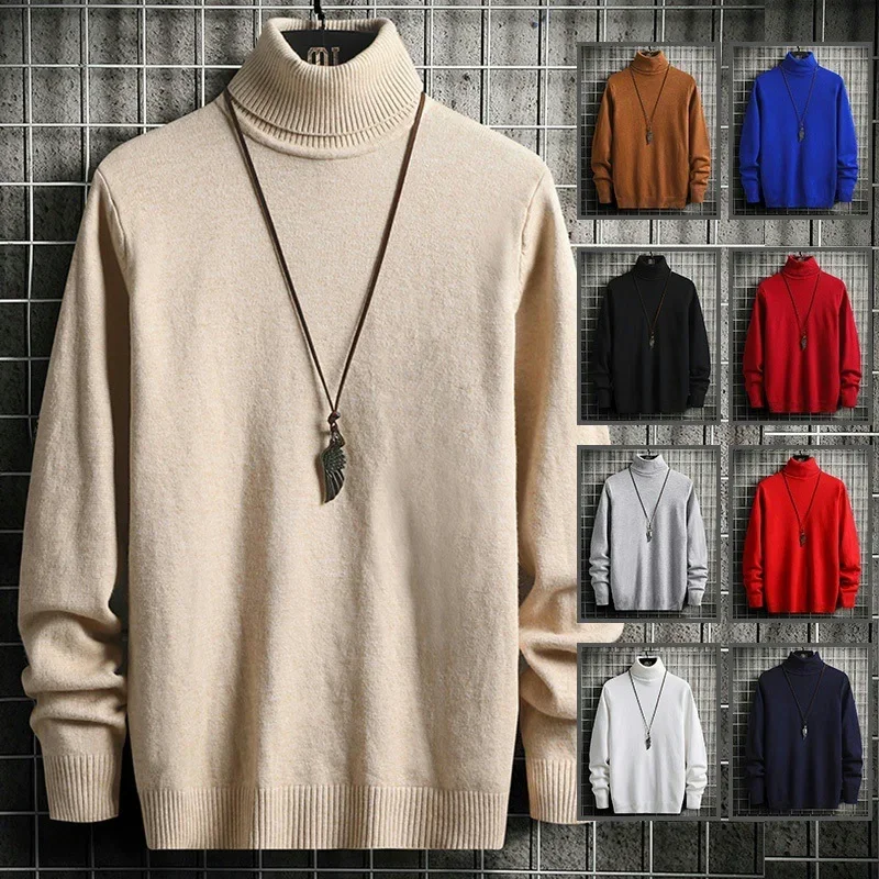New Autumn/Winter Men's Fleece-Lined Loose-Fit Fashionable Long Sleeve Sweater Base Layer Versatile Motorcycle Rider Jacket