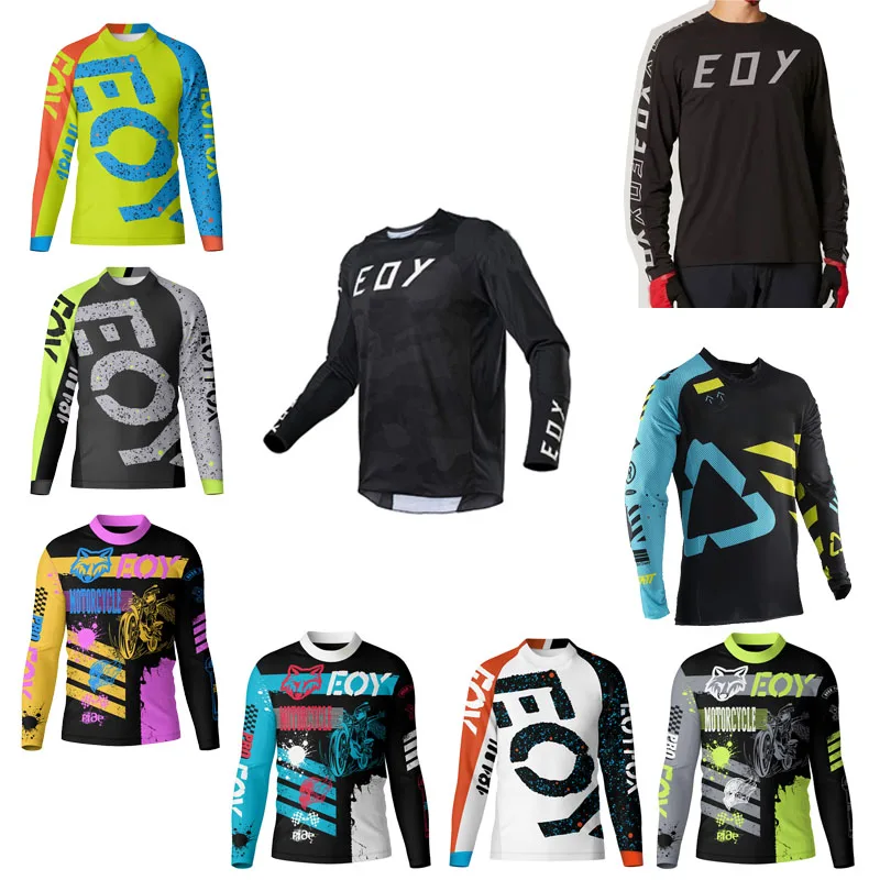 Eoy cycling jersey Long Sleeve All Seasons MTB Bicycle T-Shirts Men Women Quick Dry Breathable Man Cycling Maillot