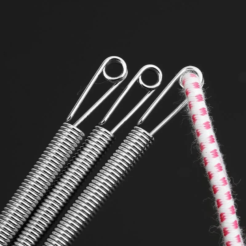 1/10Pcs 로프 스레딩 도구 구부릴 수 있는 스프링 드로스트링 스레더 클립 드로스트링 스레드 다기능 DIY 바느질 액세서리