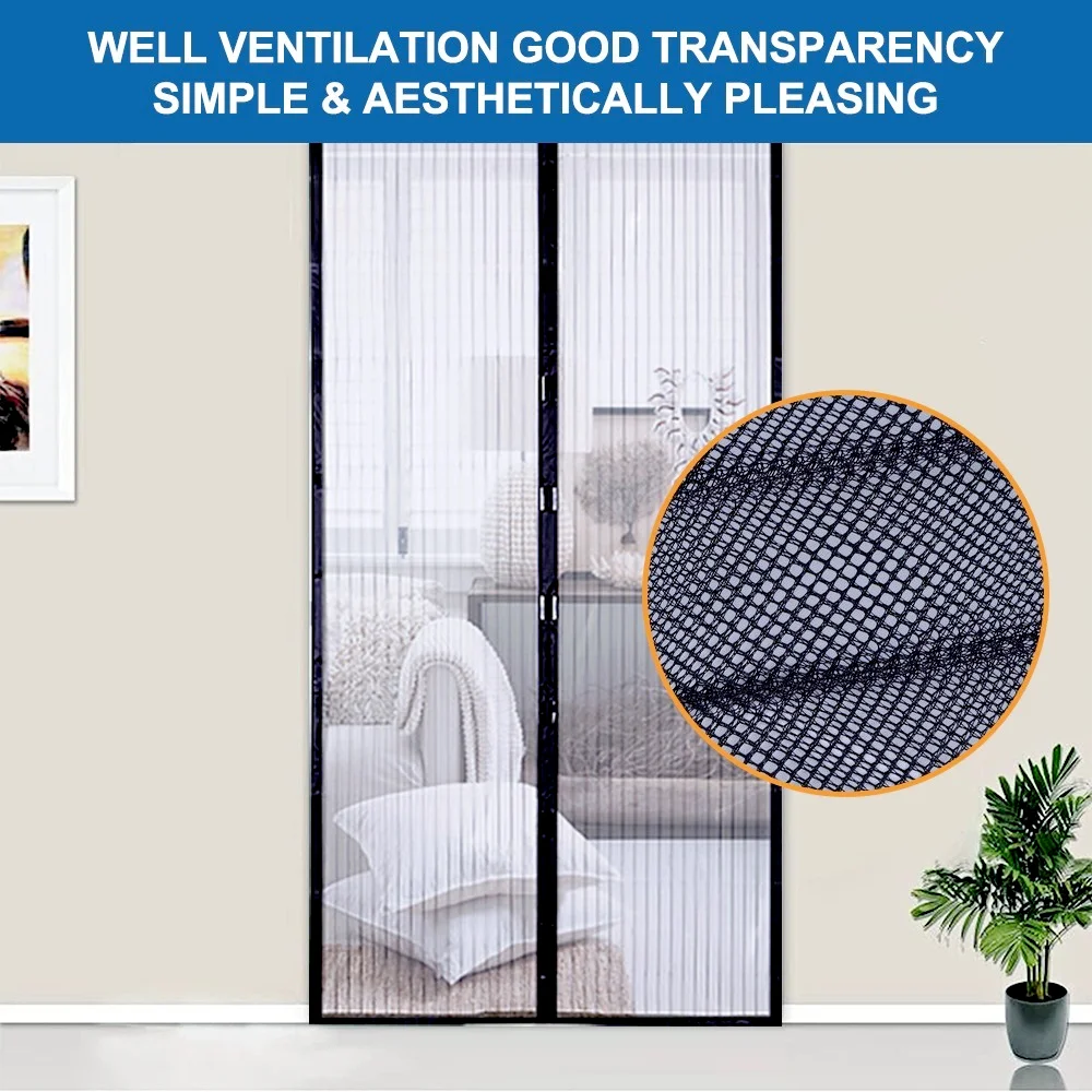 Tool-free Reinforced Magnetic Screen Door | mosquito magnetic door net