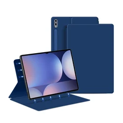 Premium Magnetic Tablet Case with Pencil Holder - 14.6/13.1 - S9 Ultra 14.6 inch (Dark Blue)