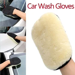 Gants en laine polaire pour voiture, nettoyage du corps, lavage doux, brosse de polissage, peinture, éponge en microfibre, outils d'entretien de moto 