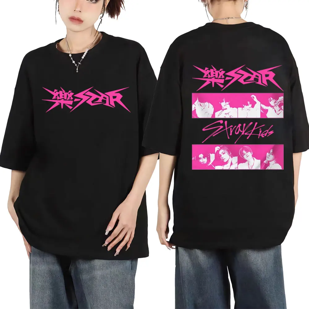 

Kpop Band Stray Kids Graphic T Shirts Men Women Fashion Trend Short Sleeve T-shirt High Quality Pure Cotton T-shirts Streetwear