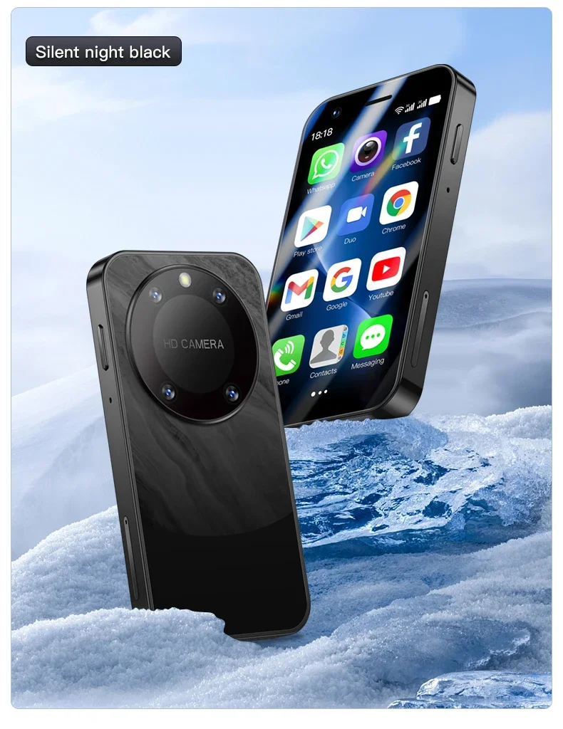 Teléfono Inteligente Mini FUFFI F8 Pro, Teléfono Android con Face ID, Portátil, Mini Celular de 8.1 Pulgadas HD, 16 GB de ROM, Batería de 2000 mAh