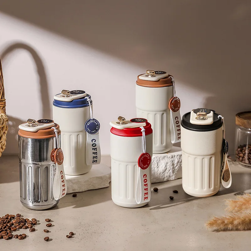 

Vacuum Flask Screen Display Insulated Water Bottle, Female Coffee Cup, Men's Car Mounted, Business Office Cup, Home Kitchen Tumb
