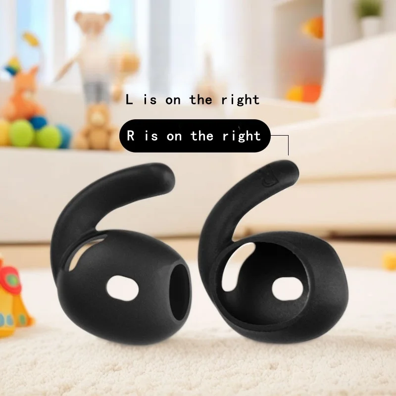 Silicone Ear Hooks and Anti-Slip Ear Tips Covers for a Secure Fit (2 Pairs)