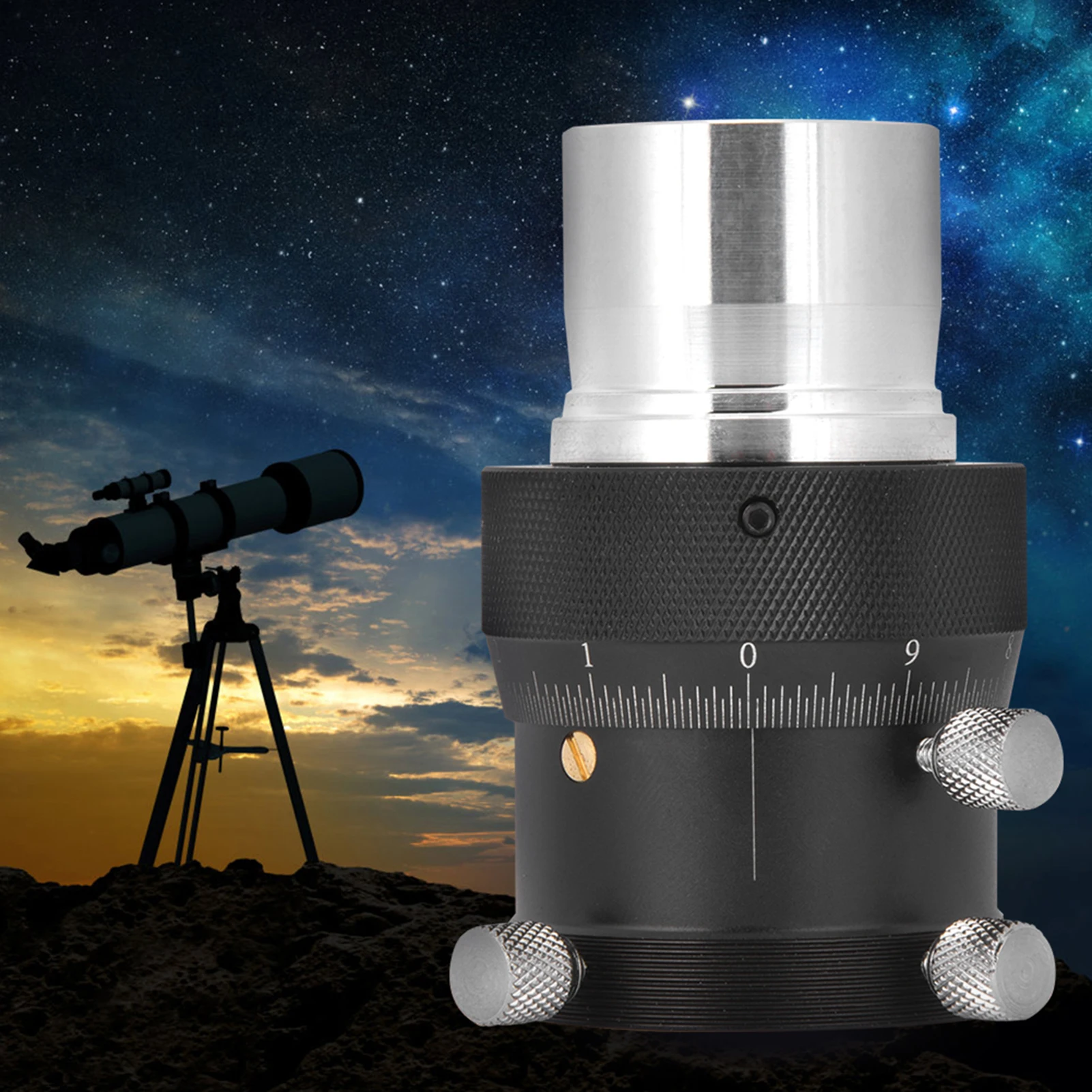1.25 Inch Focuser YZ-18839 Aluminium Alloy 10mm Focusing Stroke 1.25 Inch Helical Fine Tuning 0.05mm High Precision Focuser camera focuser