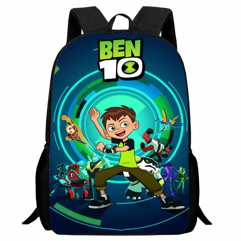 BEN10 teenage hacker student backpack cartoon backpack lightweight casual 12th grade boys and girls 1
