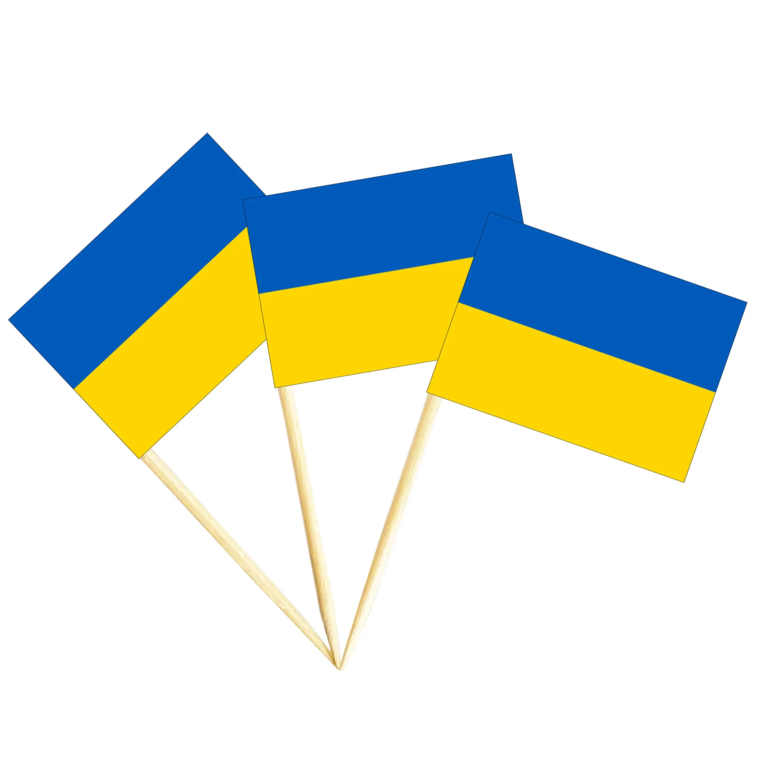 

100 шт. украинский флаг, кекс, зубочистка, украинские флаги, коктейльное питание, флажки для украшения для UNR, Национальный день, вечерние декоры