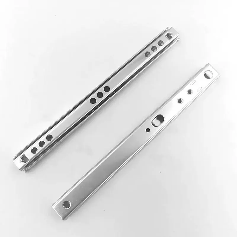 Drawer Steel Ball Slide Heavy Duty 10-15kg Fully Extension Micro Ball Guide Bearing Drawer Slide Runner 8/10/11/14/16 inches drawer slides