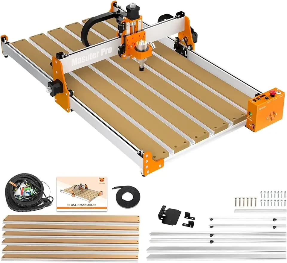FoxAlien 4080 Extension Kit with Upgraded Hybrid Spoilboard for Masuter Pro CNC Router Machine Working Area Extend