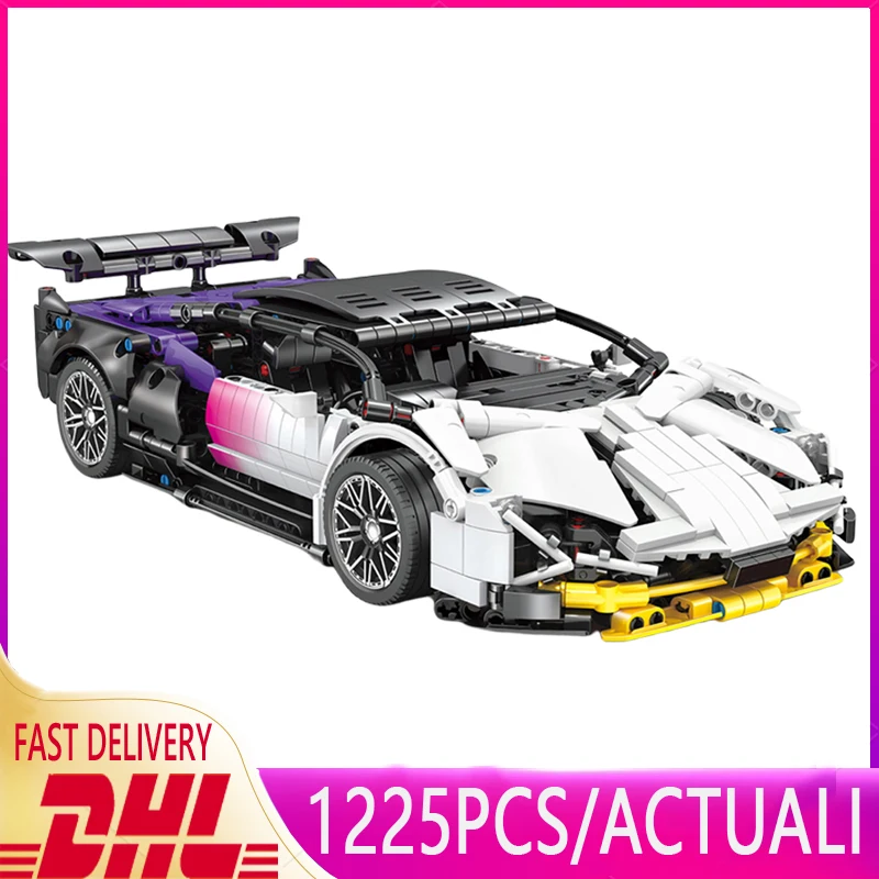 

High-Tech Moc DB-0098 City Sports Car Super Speed Racing Modular Building Blocks Brick Model Kit Boy Display Gift Toys 1225pcs
