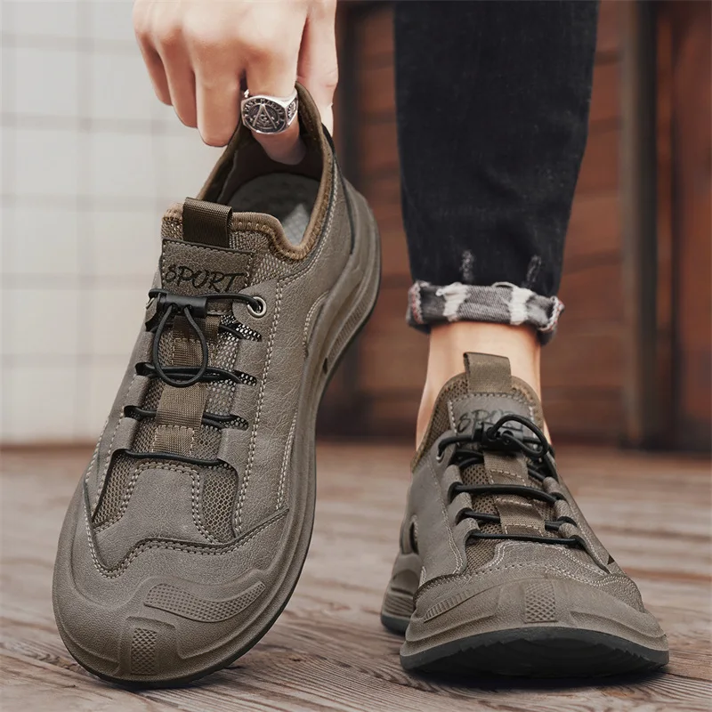 Trend Men's Casual Tennis Sneakers 2024 New Mesh Shoes for Men High Quality Loafers Outdoor Mens Hiking Shoes Tenis Masculino