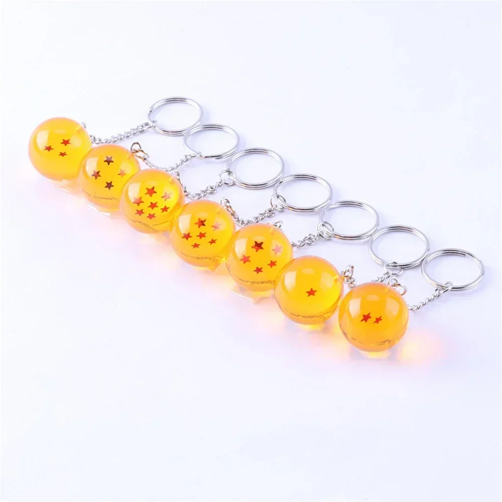 Anime Dragon 1-7 Stars Balls Portachiavi Charms Gokus Bead Ciondolo Portachiavi Auto Portachiavi Gioielli Cosplay Prop Accessori