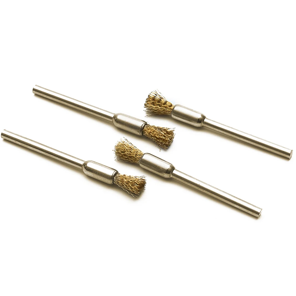 15Pcs 5mm Rotary Home Brass Wire Brushes Equipment Workshop Electric Replacement Wheel Polishing For Power Drill