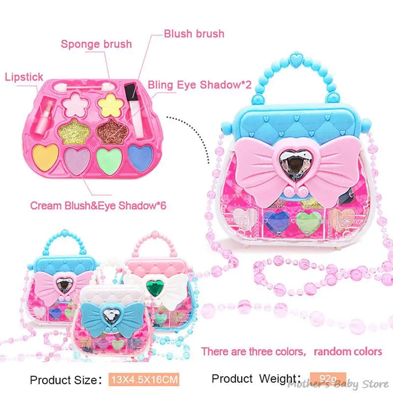 Children DIY Pretend Play Makeup Box Toy Simulation Princess Cosmetics Girls House Lipstick Eye Shadow Blush Set Gift makeup toy,princess pretend toys,cosmetics set