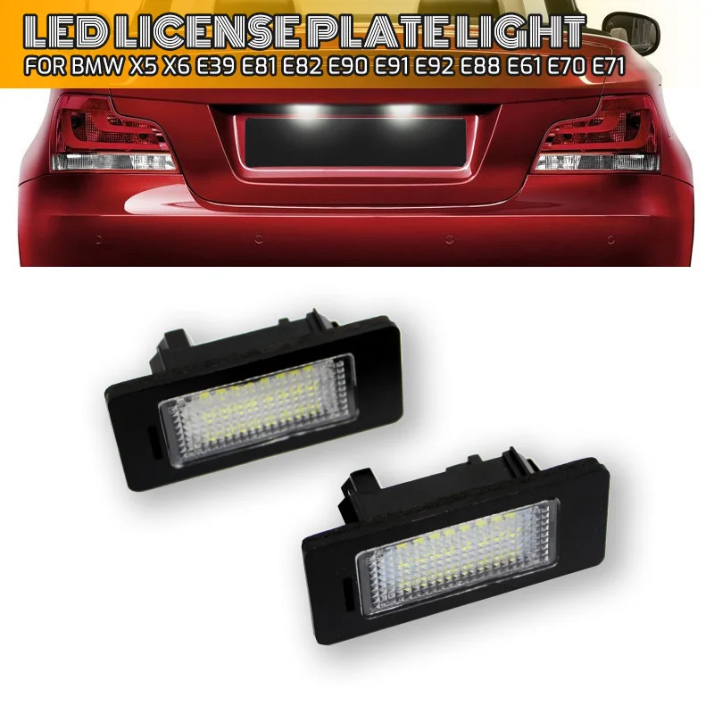 2PCSforBMWE39E60LicensePlateLight6000kWhiteNoErrorLed