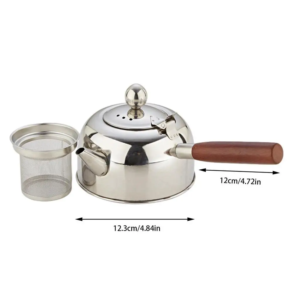 Stainless Steel Tea Kettle Anti-Scalding Handle For Induction Cooker 550Ml Capacity True Color