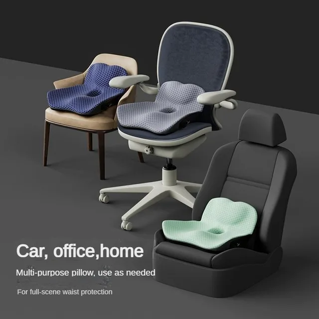 Coccyx chaise en mousse à mémoire de forme oreiller orthopédique coussin de siège de bureau traitement des hémorroïdes siège de voiture grand coussin soulagement de la douleur oreiller du coccyx 2